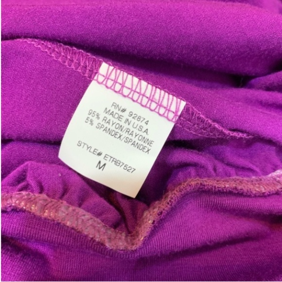 Ella Moss Square Neck Floral Shirred Top Medium - Picture 5 of 6